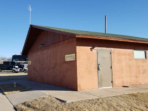 Buffalo Bob's RV Park of Lawton, OK has spacious, clean restrooms that also serve as an above ground storm shelter gallery image